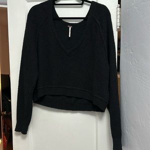 Free People black knit sweater